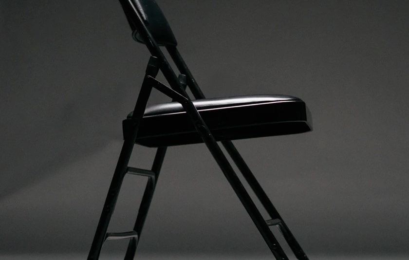 A black chair